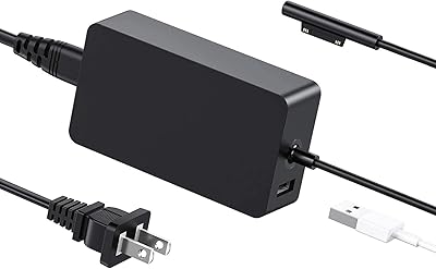 65W 15V 4A Surface Pro Charger for Microsoft Surface Devices | UL, CE, FCC, RoHS Certified, Overcharge Protection, Short-circuit/Overload/Over-heat Protection