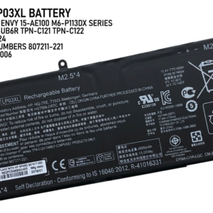 HP LP03XL BATTERY ORIGINAL FOR HP ENVY 5-AE000 15-AE100 M6- P113DX M6-P SERIES LP03048XL HSTNN-DB6X HSTNN-DB7C HSTNN- UB6R TPN-C121 C122 TPN-C124 804072-241