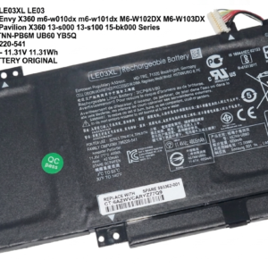 HP LE03XL LE03 HP Envy X360 m6-w010dx m6-w101dx M6-W102DX M6-W103DX HP Pavilion X360 13-s000 13-s100 15- bk000 Series HSTNNN- PB6M UB60 UB60 YB5Q 796220-541 8W - 1131 ell 1131 BATTERY ORIGINAL