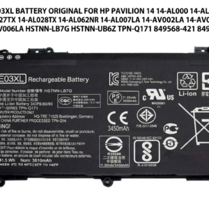 HP SE03XL Original 3-Cell 41Wh Laptop Battery for HP Pavilion 14-AL and 14-AV Series from Laptop Care IT