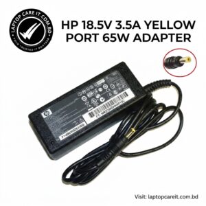 Original HP 18.5V 3.5A Big Port 65W Laptop Adapter available at Laptop Care IT BD.