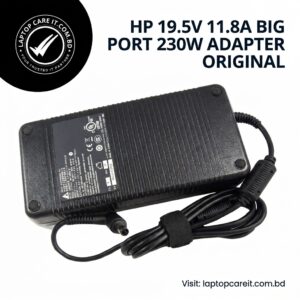 Original HP 19.5V 11.8A 230W Big Port Laptop Adapter provided by Laptop Care IT BD.